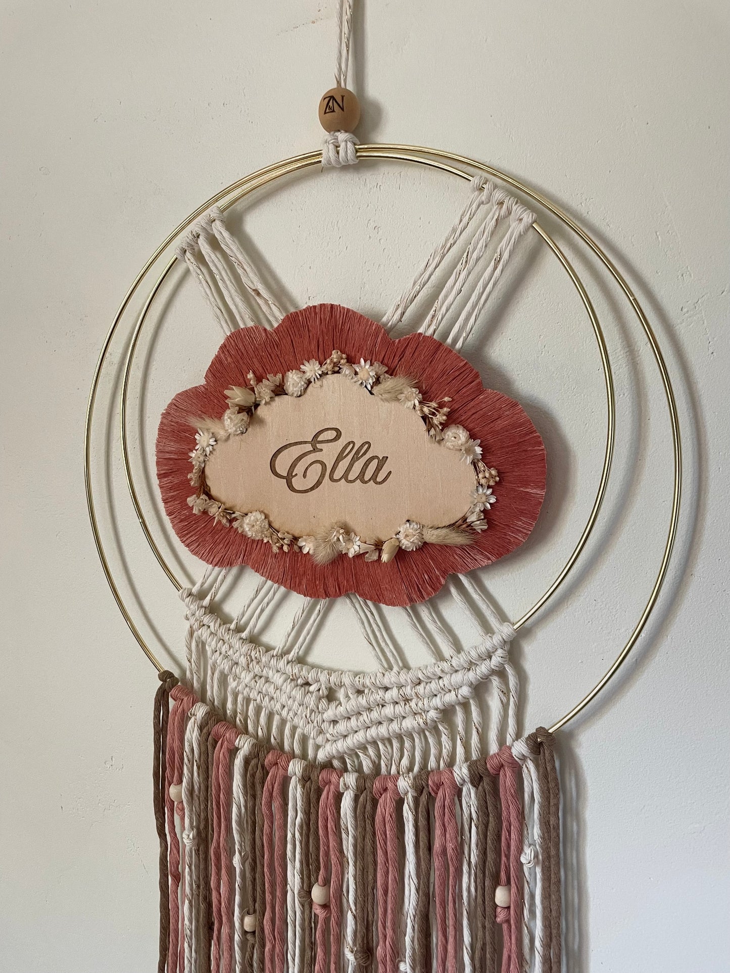 Tissage bohème nuage personnalisé en macramé
