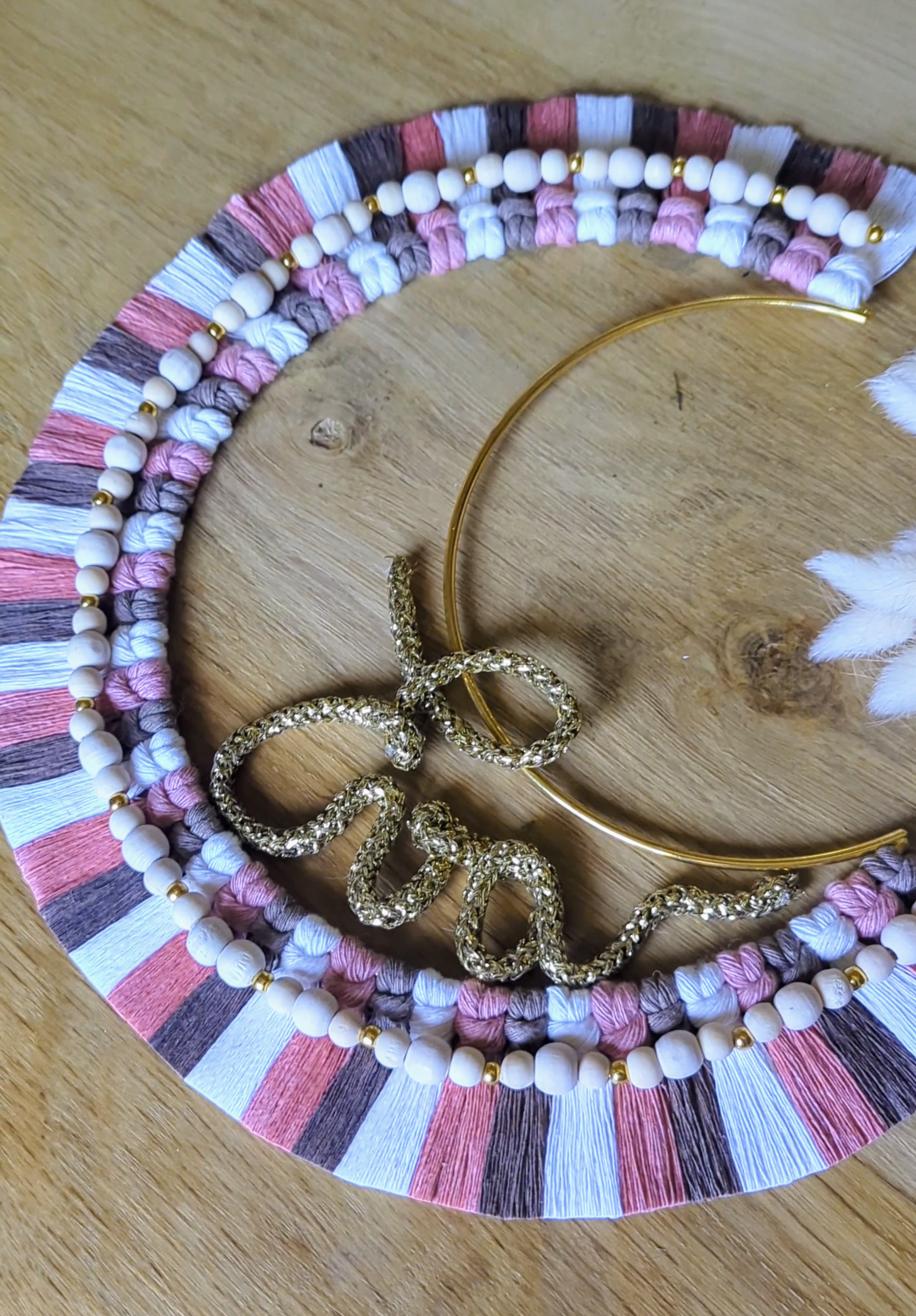 Lune personnalisée en macramé