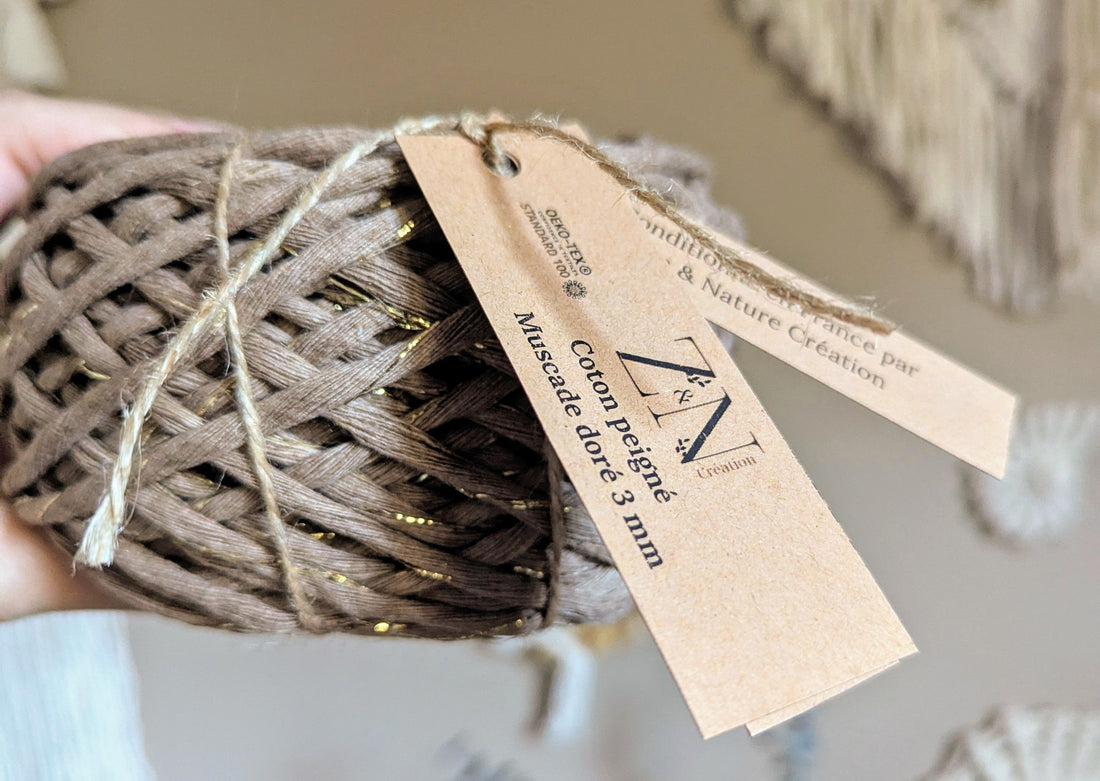 Corde coton Oeko-tex 4 mm macramé 