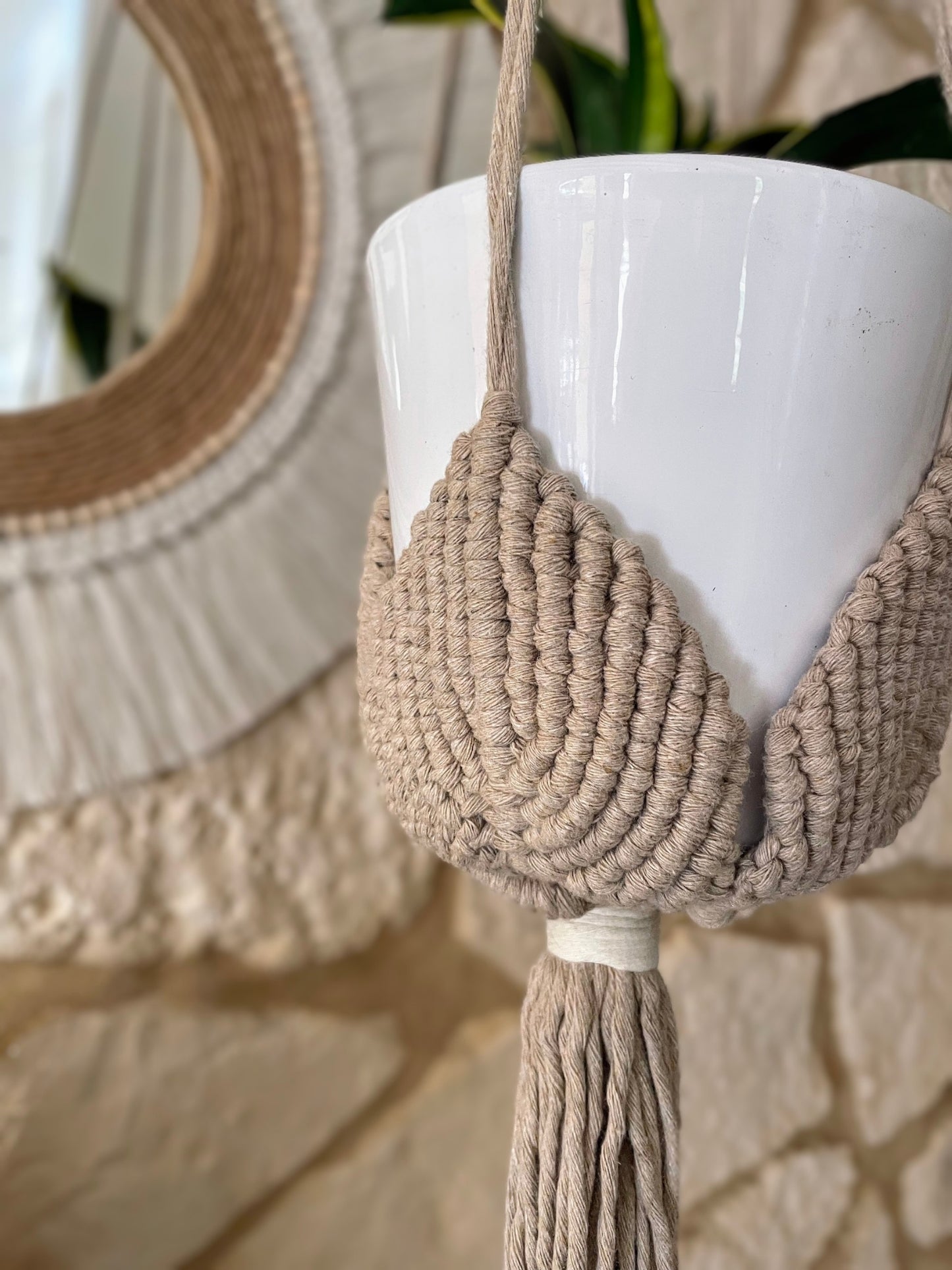 Suspension pour plante en macramé Illyana