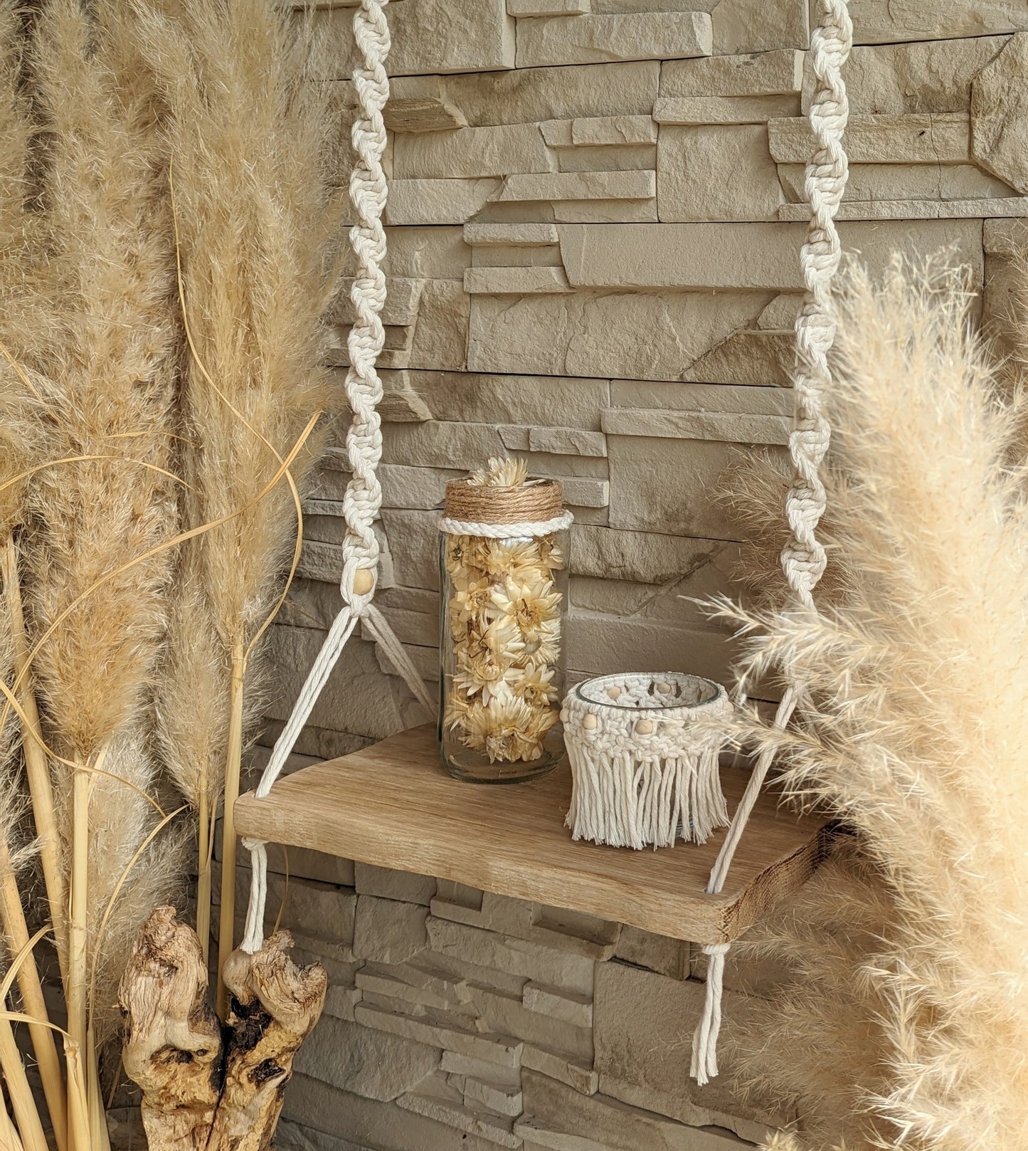 Balançoire décorative artisanale macramé 