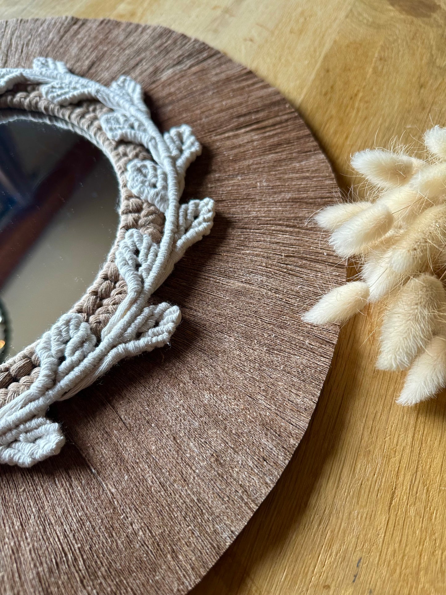 Miroir artisanal Lonéa | macramé | 42 cm