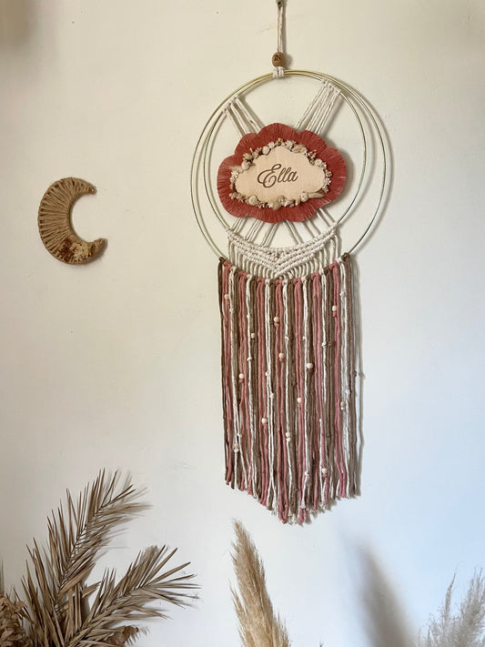 Tissage bohème nuage personnalisé en macramé