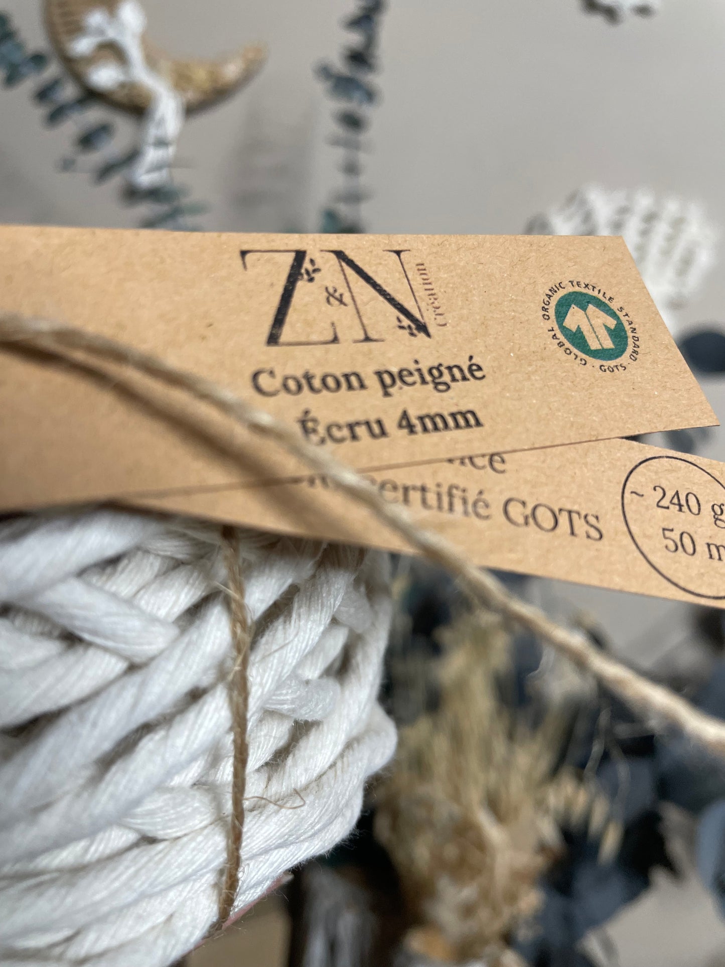 Gamme bobines artisanales de coton peigné 4mm