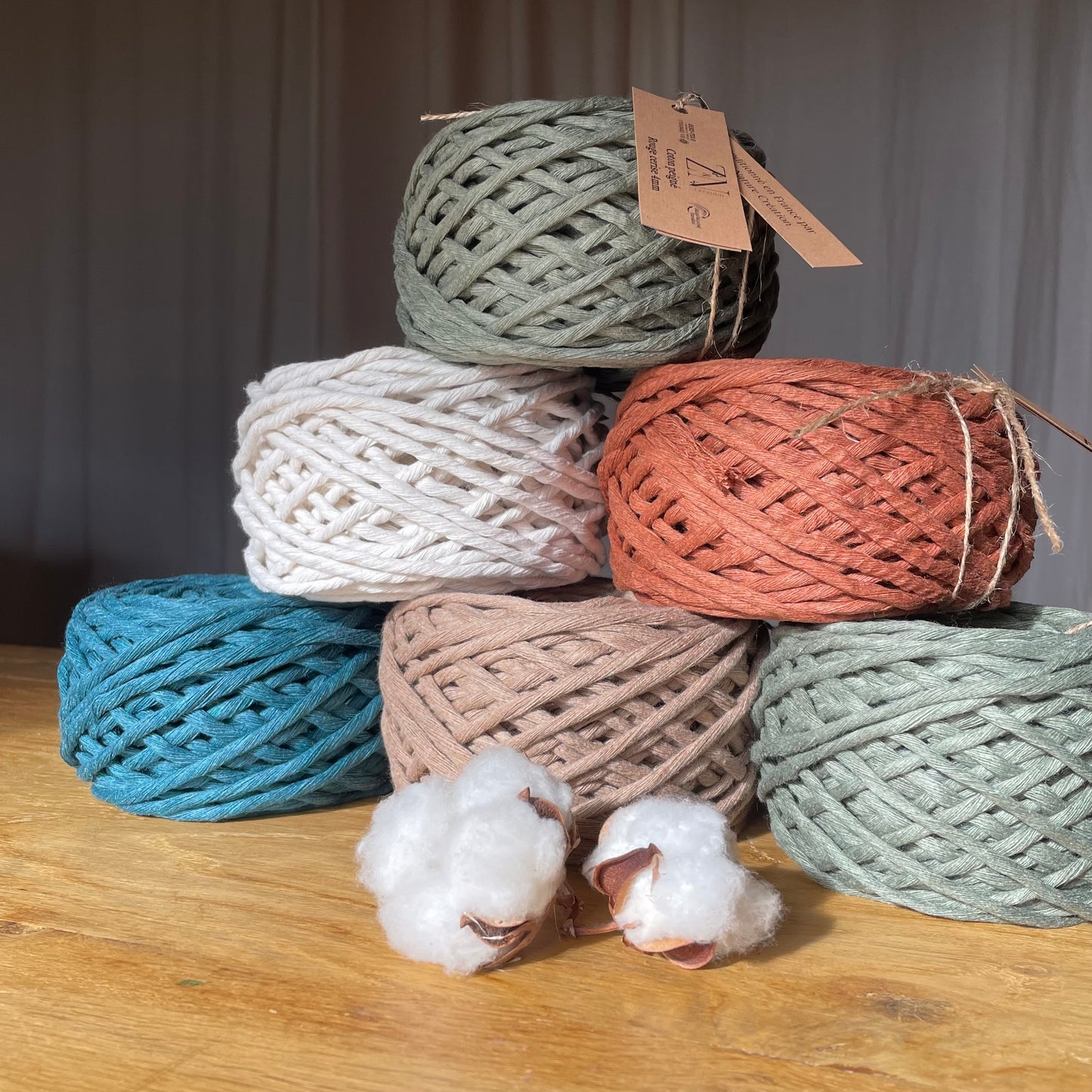 Gamme bobines artisanales de coton peigné 4mm