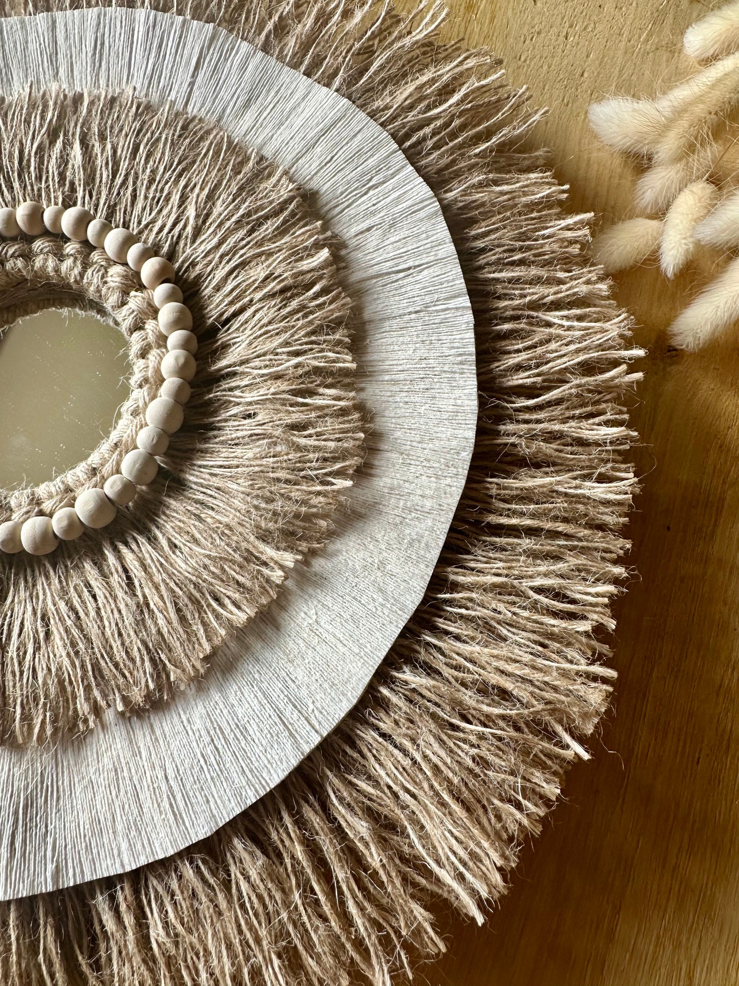 Décoration murale artisanale Lalyana | Jute et coton | 35cm