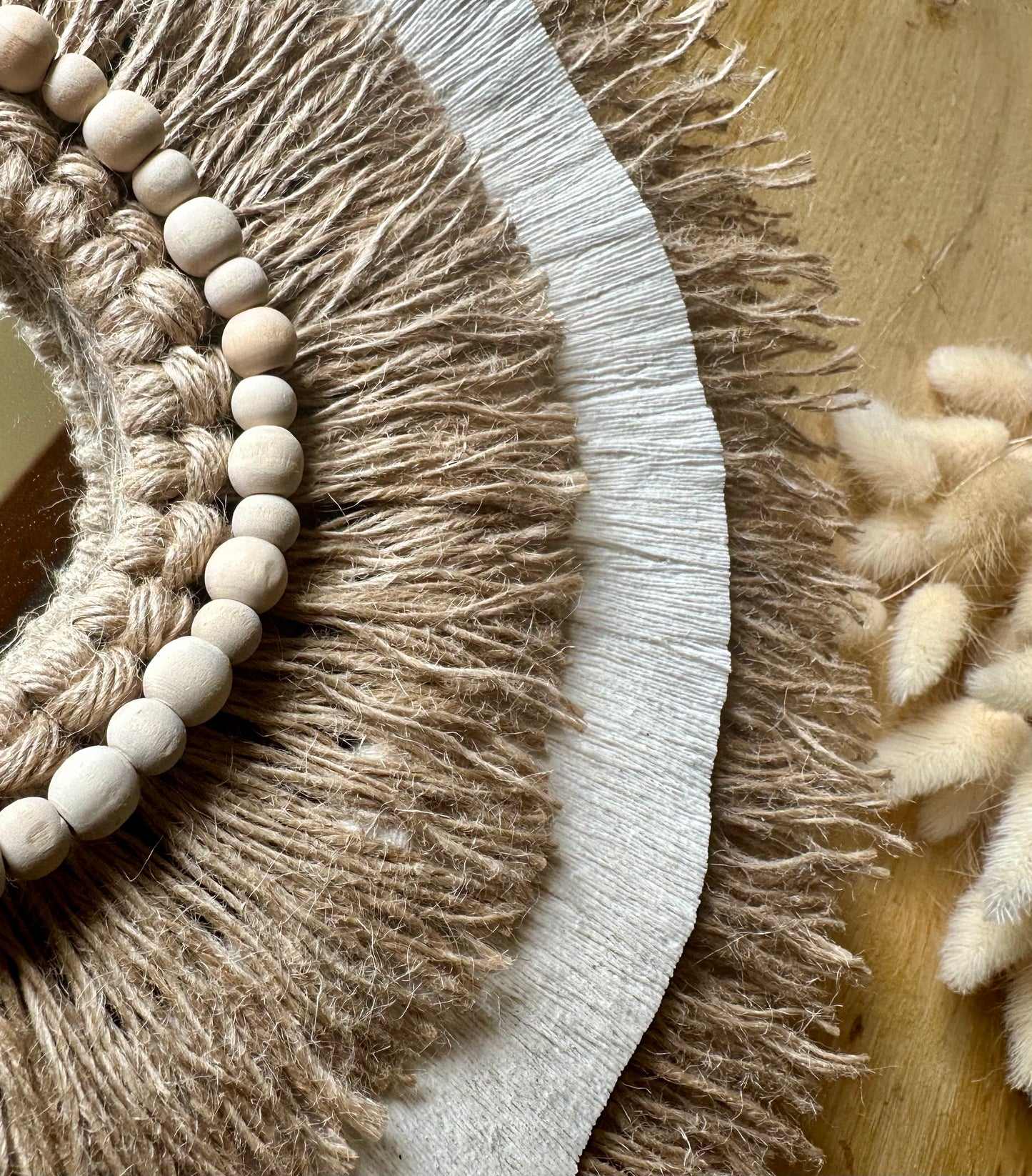 Décoration murale artisanale Lalyana | Jute et coton | 35cm