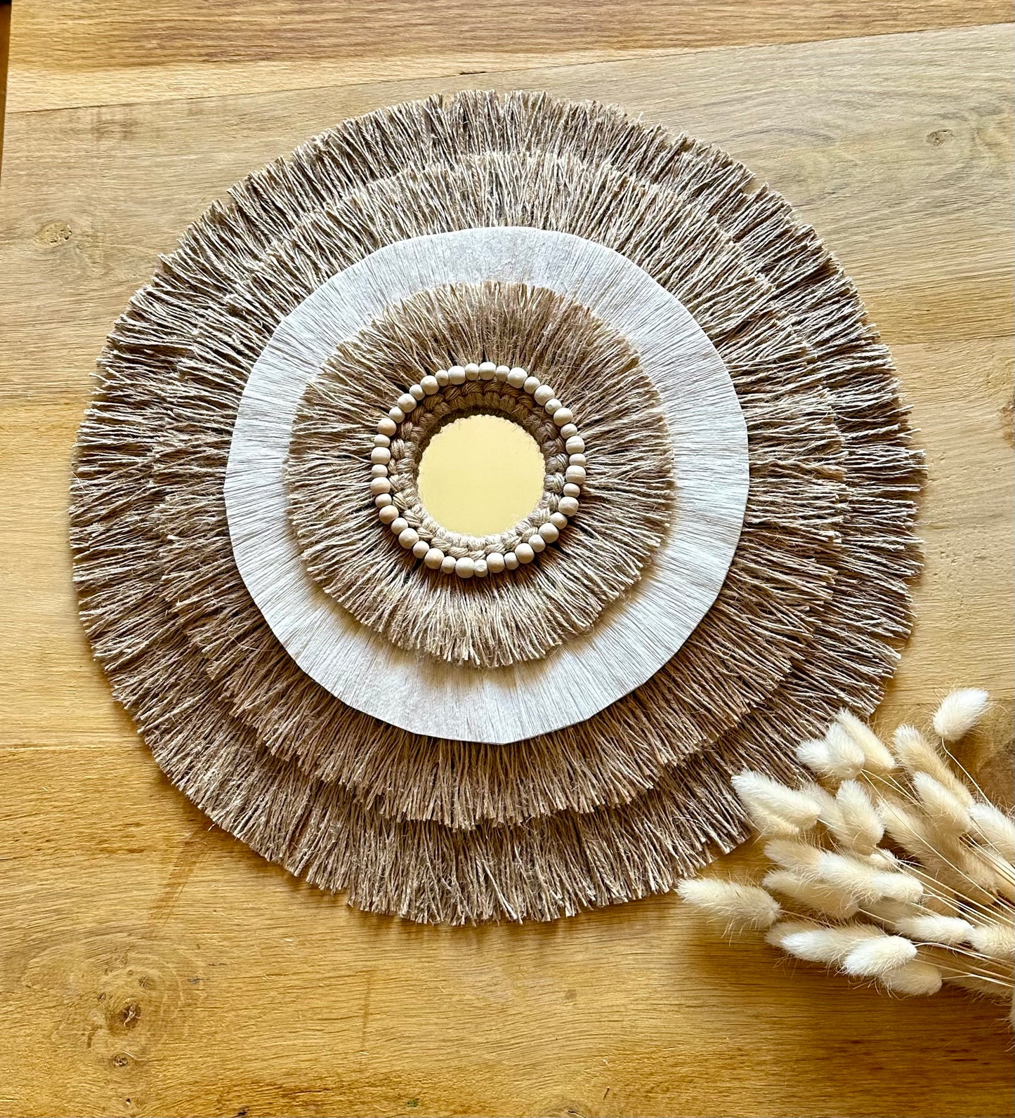 Décoration murale artisanale Lalyana | Jute et coton | 45cm
