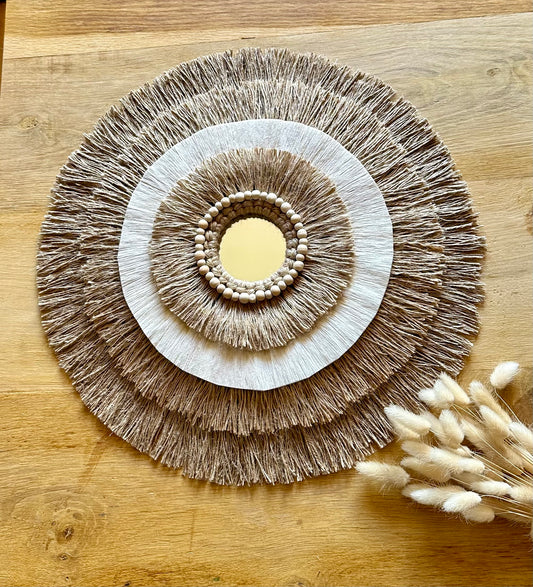 Décoration murale artisanale Lalyana | Jute et coton | 45cm