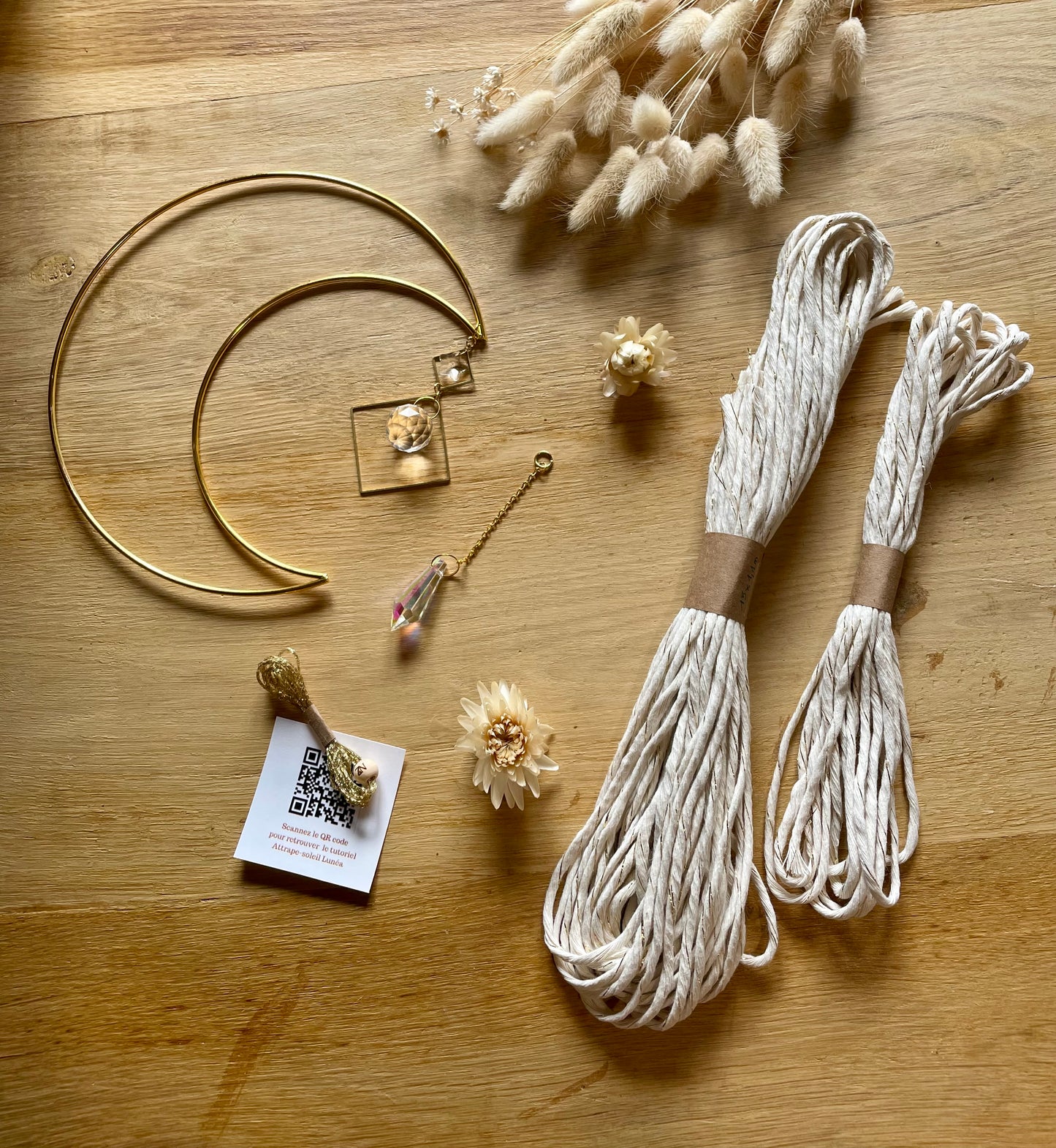 Kit DIY Attrape-soleil Lunéa en macramé