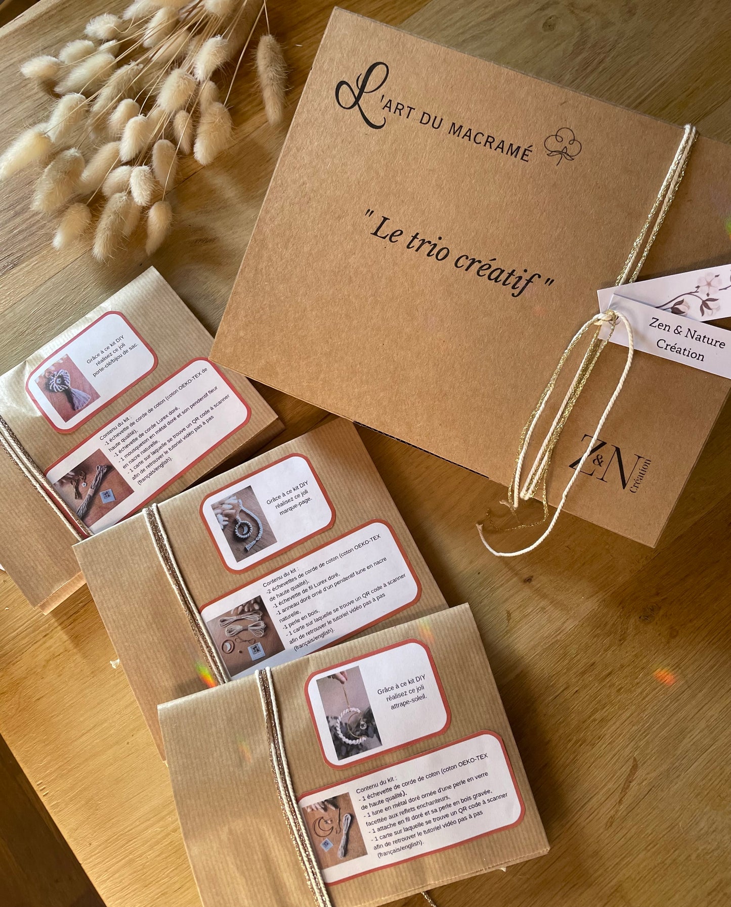 Coffret DIY L'art du macramé "Le trio créatif"