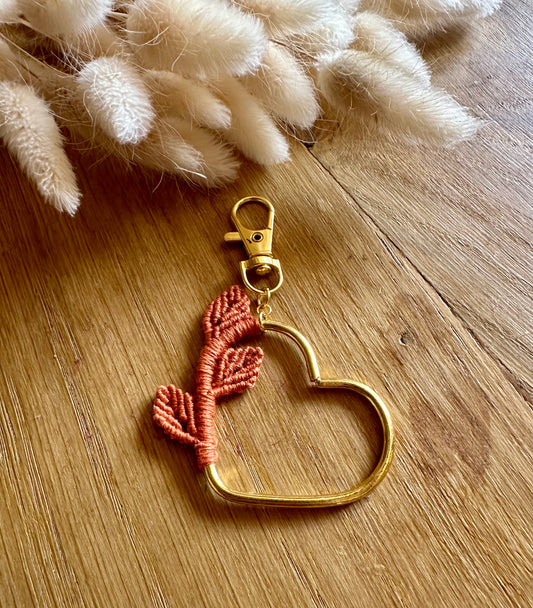 Ornement Aura | lune ou cœur| feuillage micro macramé