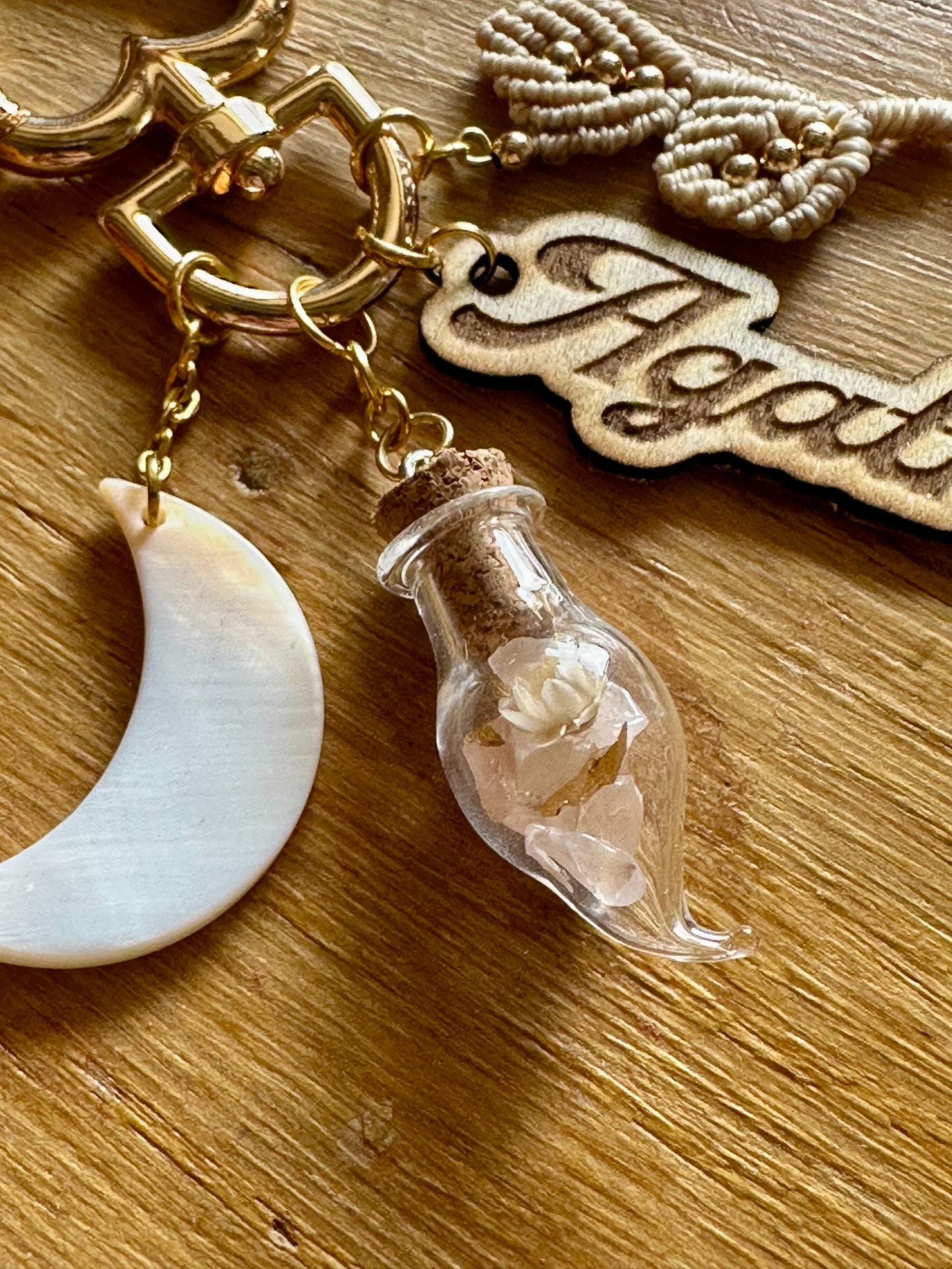 Bijou de sac / porte-clé Sweet | macramé personnalisé