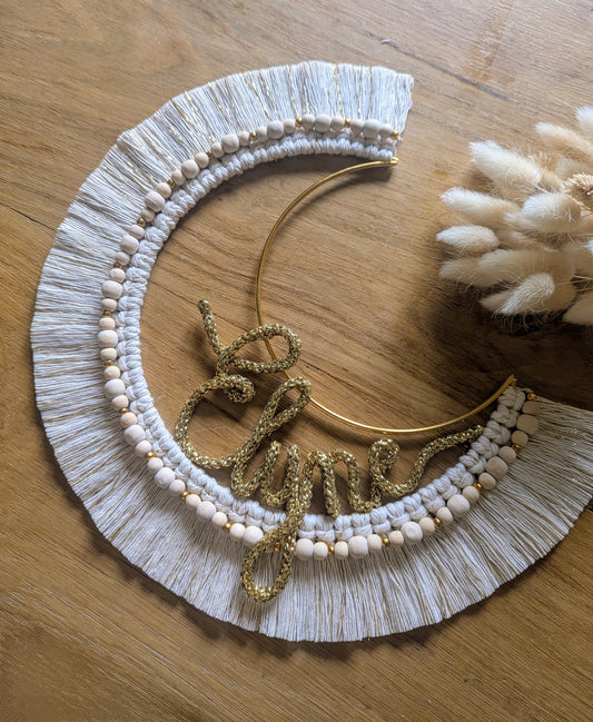Lune personnalisée en macramé