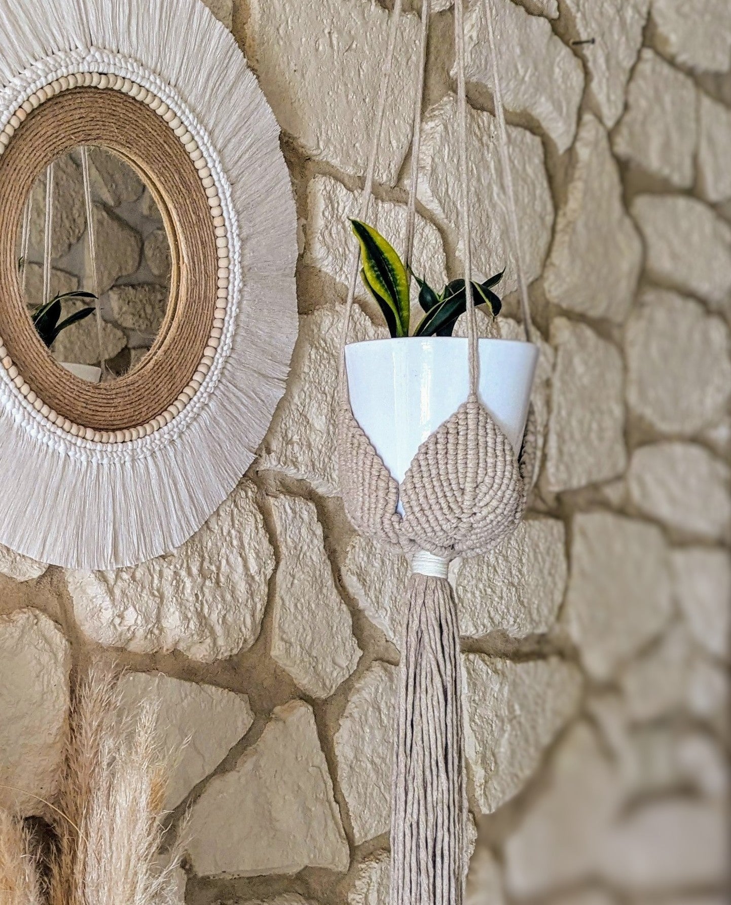 Suspension pour plante en macramé Illyana