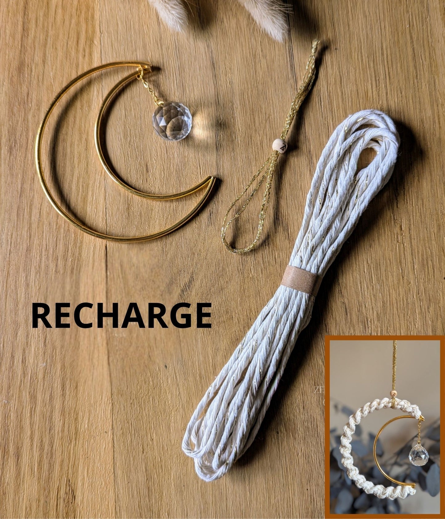 RECHARGE - Kit DIY attrape-soleil lune macramé